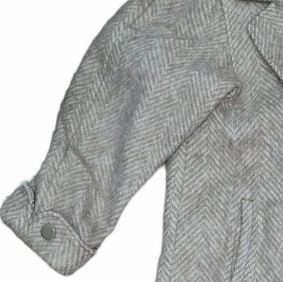 Vintage Saxton Hall 100% Virgin Wool Herringbone 3/4 Length Sleeves Lined Jacket - Picture 5 of 7